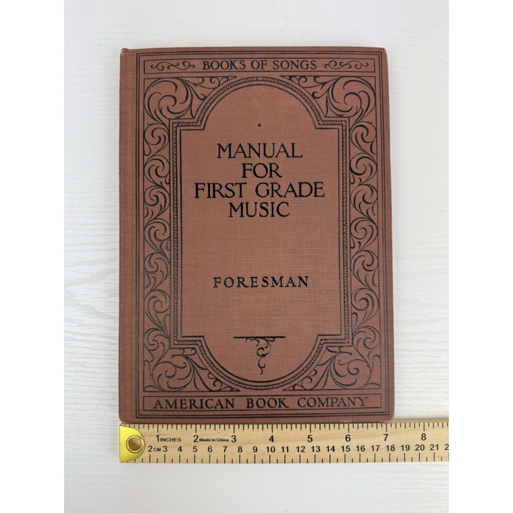 Vintage 1931 Manual First Grade Music Foresman American Book Co Art Deco Decor